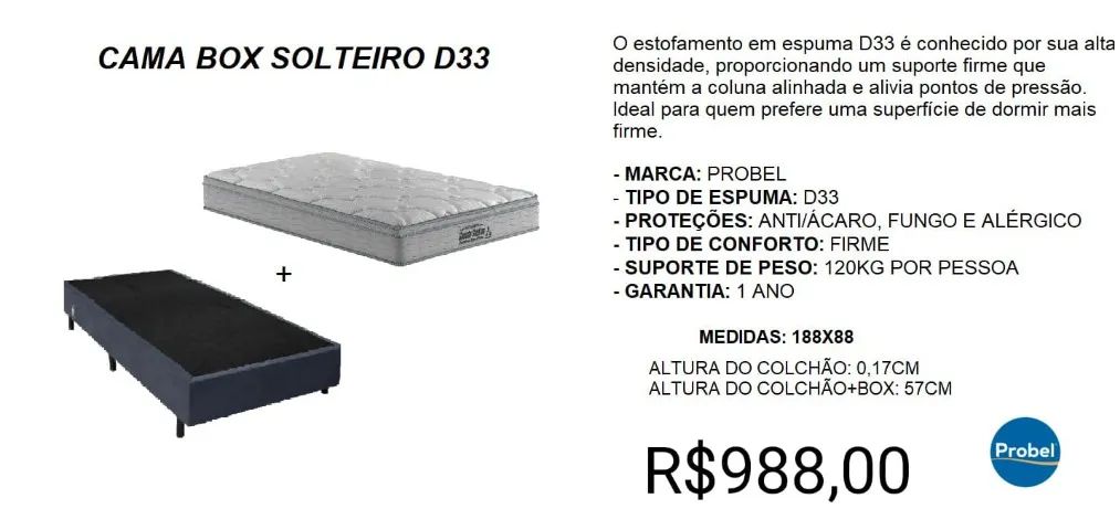 CONJUNTO SOLTEIRO PROBEL