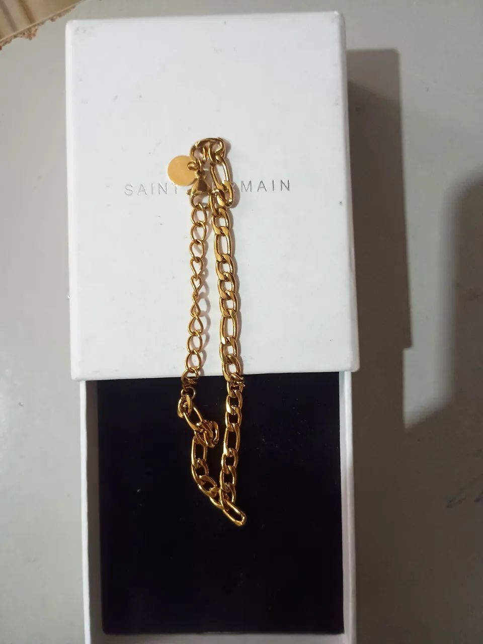 Pulseira Grumet Clássica Dourada Saint Germain - Nova, Caixinha Original Nova - Foto 3