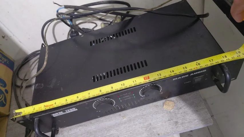Kit 2 caixa de som e potência mark áudio mk1200 - Foto 5