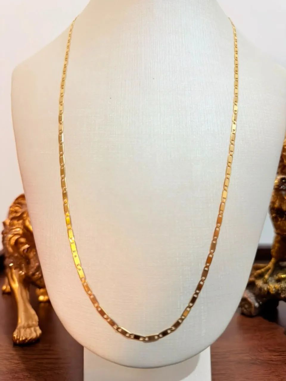 CORDÃO PIASTRINE OURO 18K - Foto 3