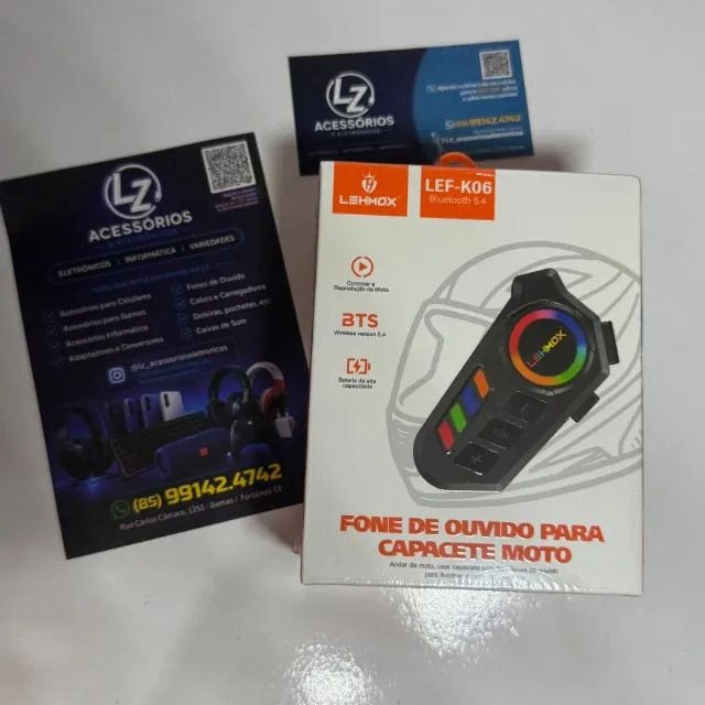 Fone para Capacete de Moto - Bluetooth