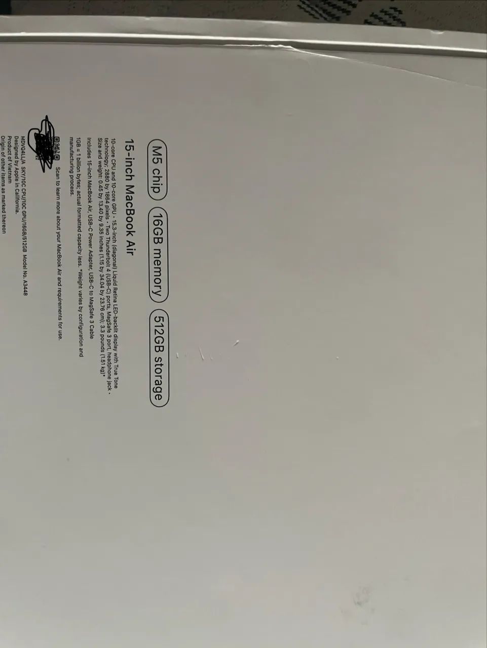 Mac Book Air lacrado m5 16 Gb Ssd 512 tela 15? - Foto 3