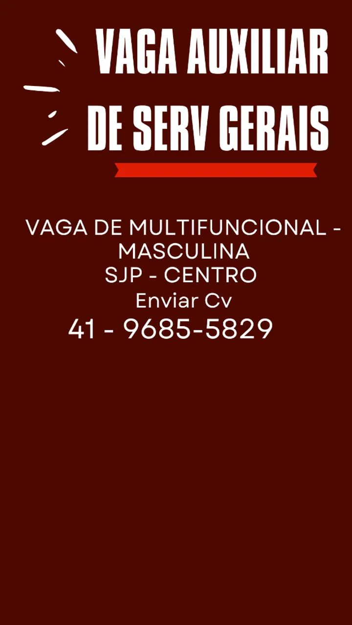 AUXILIAR DE SERV GERAIS MASCULINO