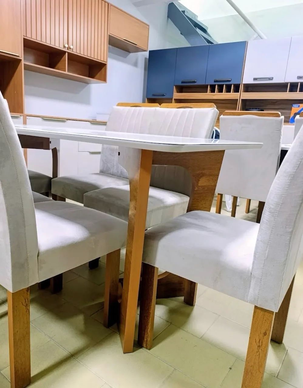 Conjunto Sala de Jantar Dubai com 6 Cadeiras - 100% MDF - Foto 5