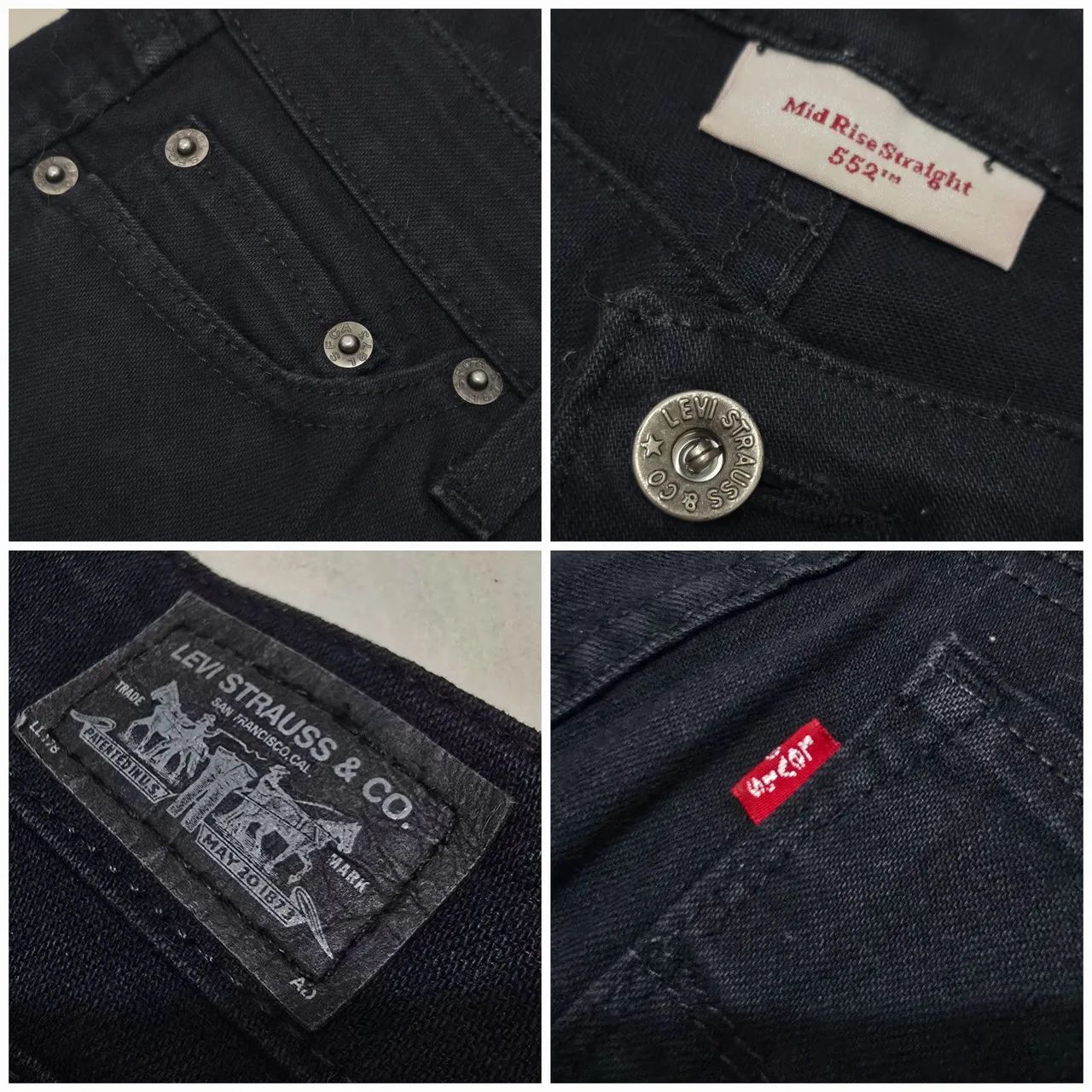 Calça jeans Levi's 552 Mid Rise Straight 