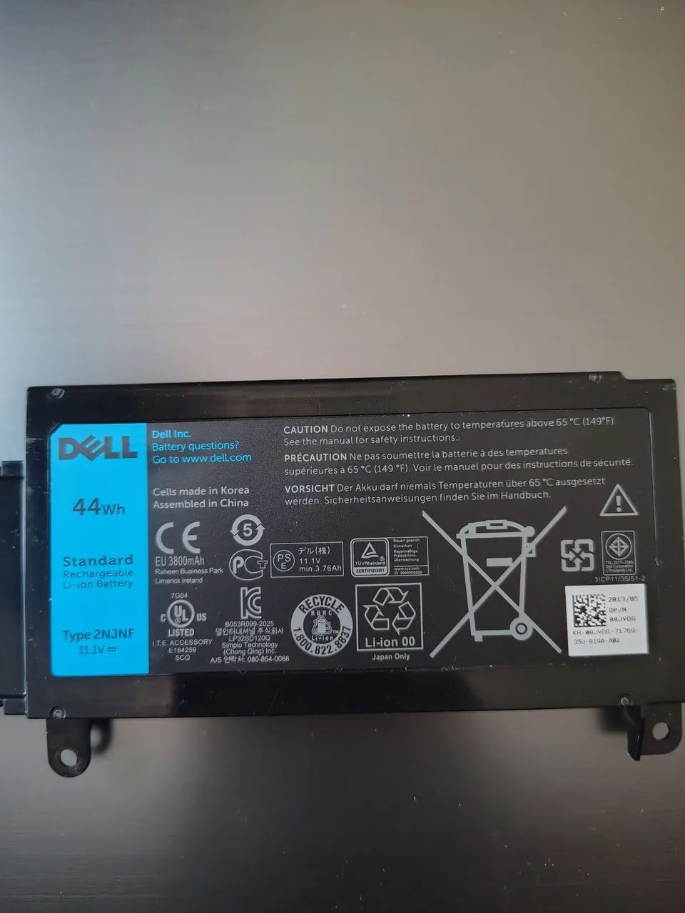 Bateria original Dell Type 2NJNF