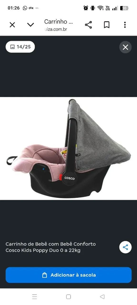 Bebê conforto da marca cosco  - Foto 5