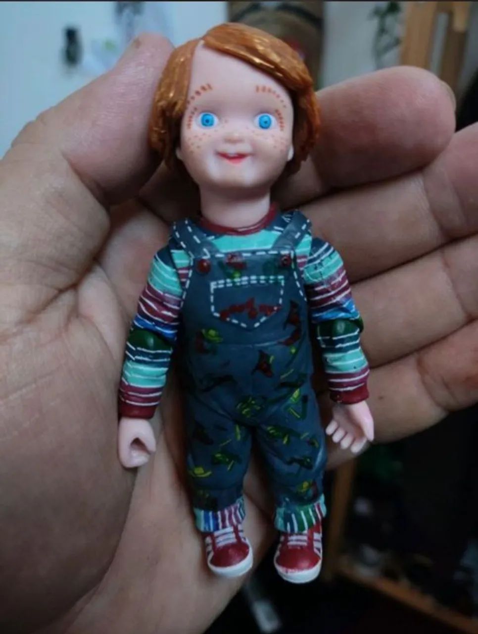 Boneco chucky brinquedo assassino 10cm - Foto 4