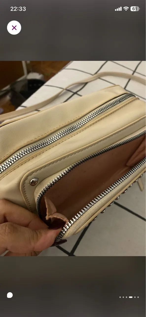 Bolsa arezzo off white customizada - Foto 4