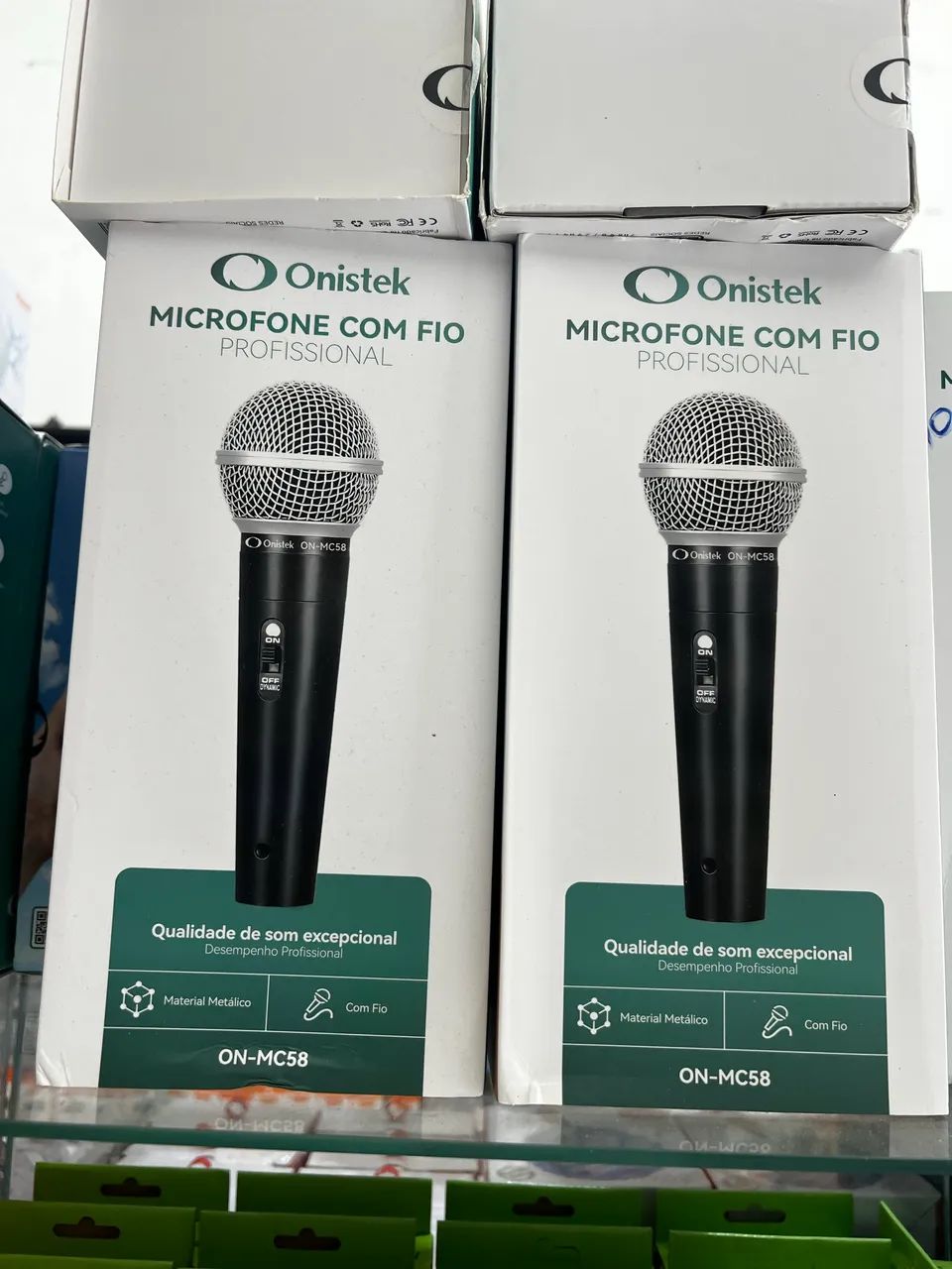 Microfone Profissional Com Cabo Premium 