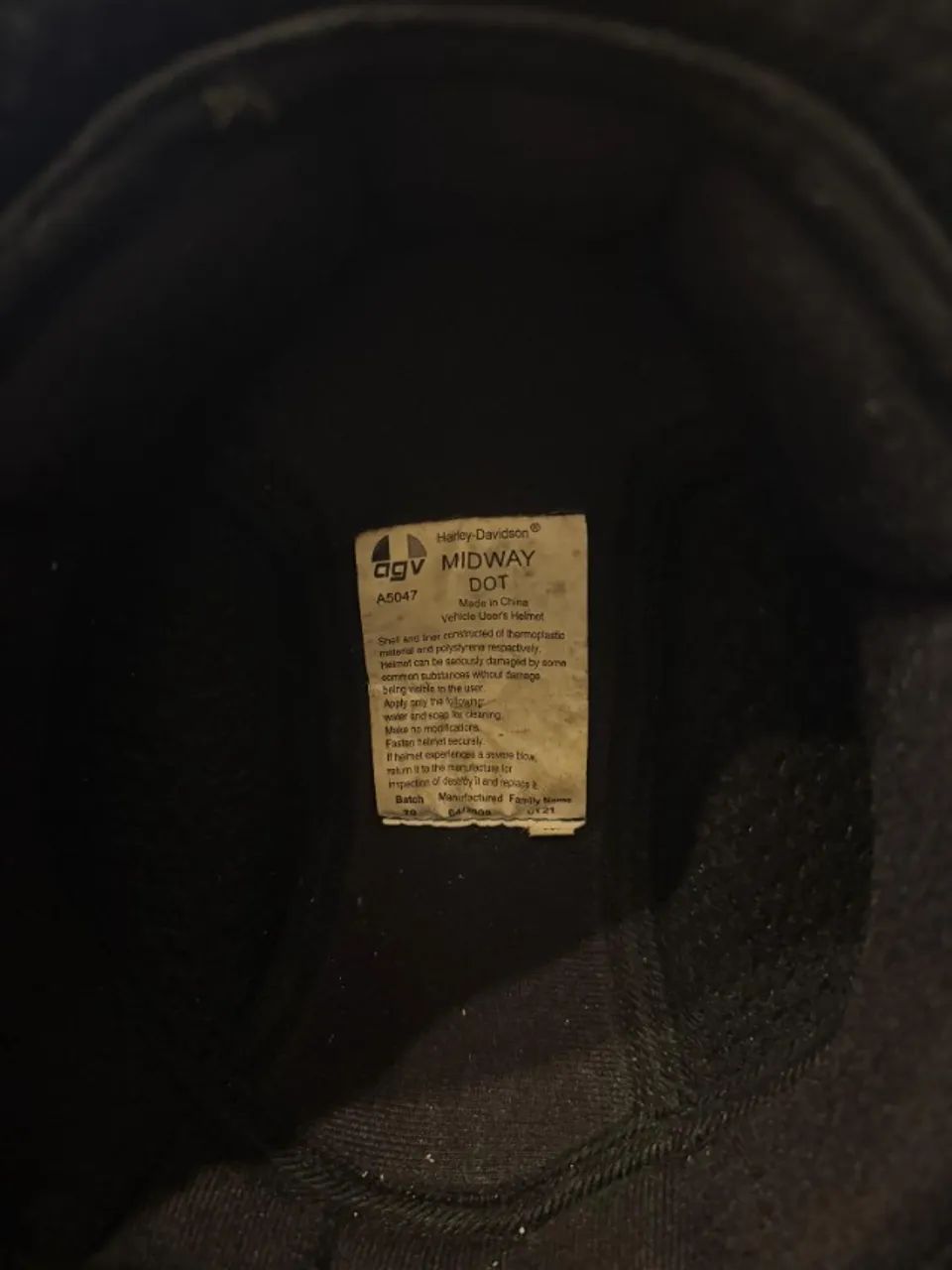 Capacete Harley-Davidson Midway AGV Original A5047 + Neck Pad - Foto 3