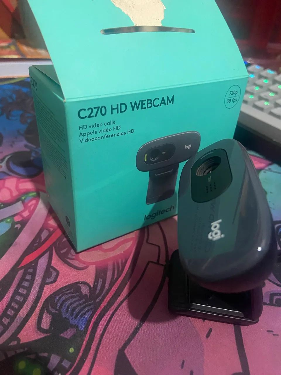 Webcam Logitech C270 HD (720p) com Microfone Integrado - Foto 3