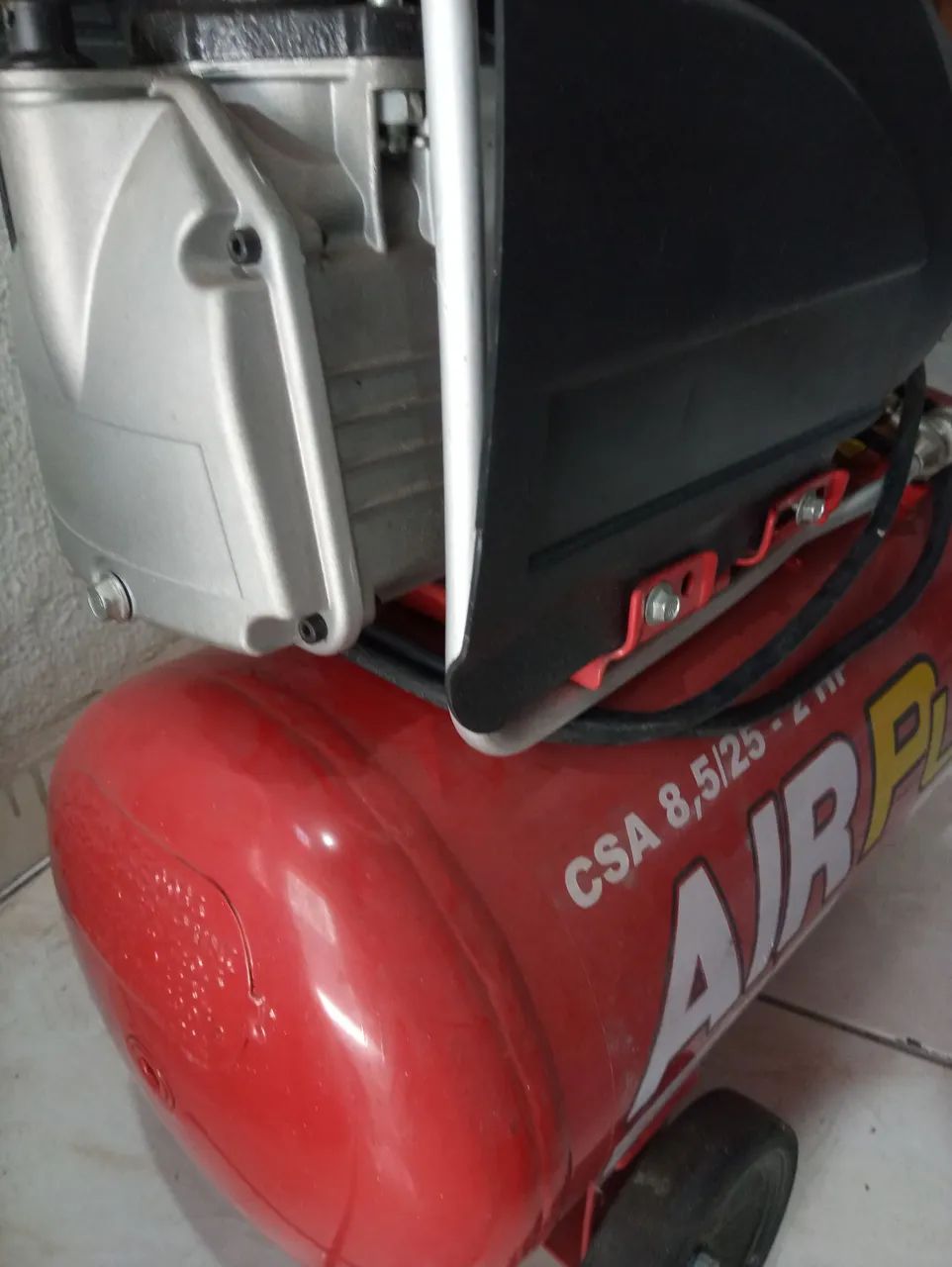 Compressor Shullz 2hp/25 litros+kit+tornador Rota. - Foto 4