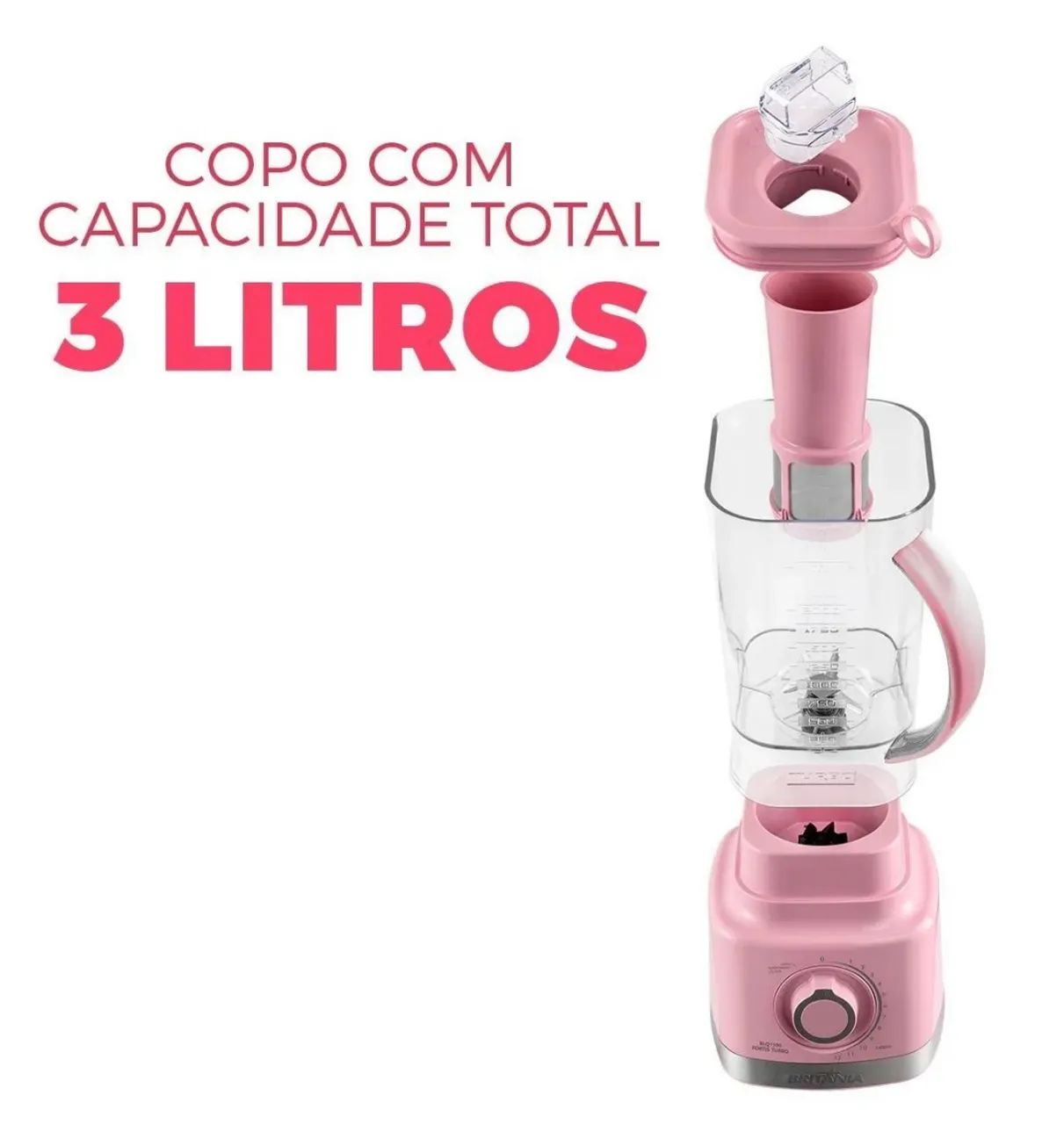 Liquidificador rosa 127 e 220v - Foto 3