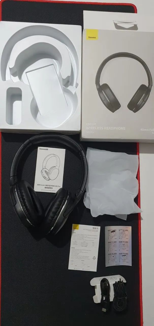 Fone Baseus D02 Pro Estéreo Sem Fio Esporte Headset, 50 hs bateria novo na caixa - Foto 2