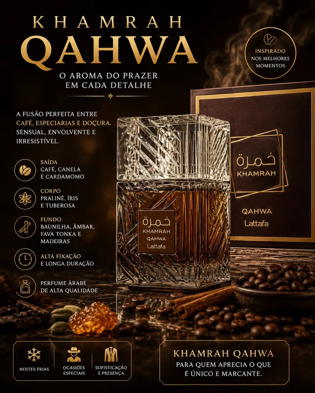 Perfume árabe Khamrah qahwa 