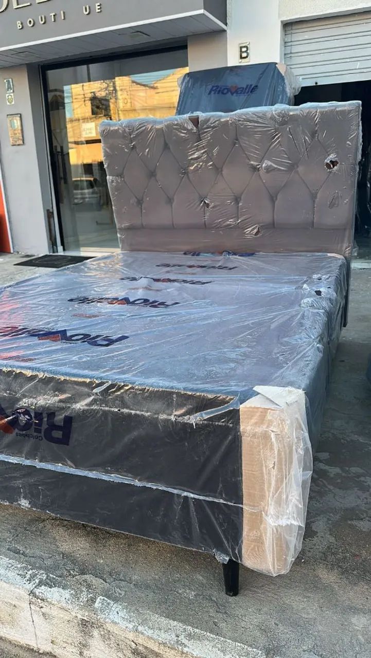 CAMA BOX CASAL NOVA EM OFERTA 