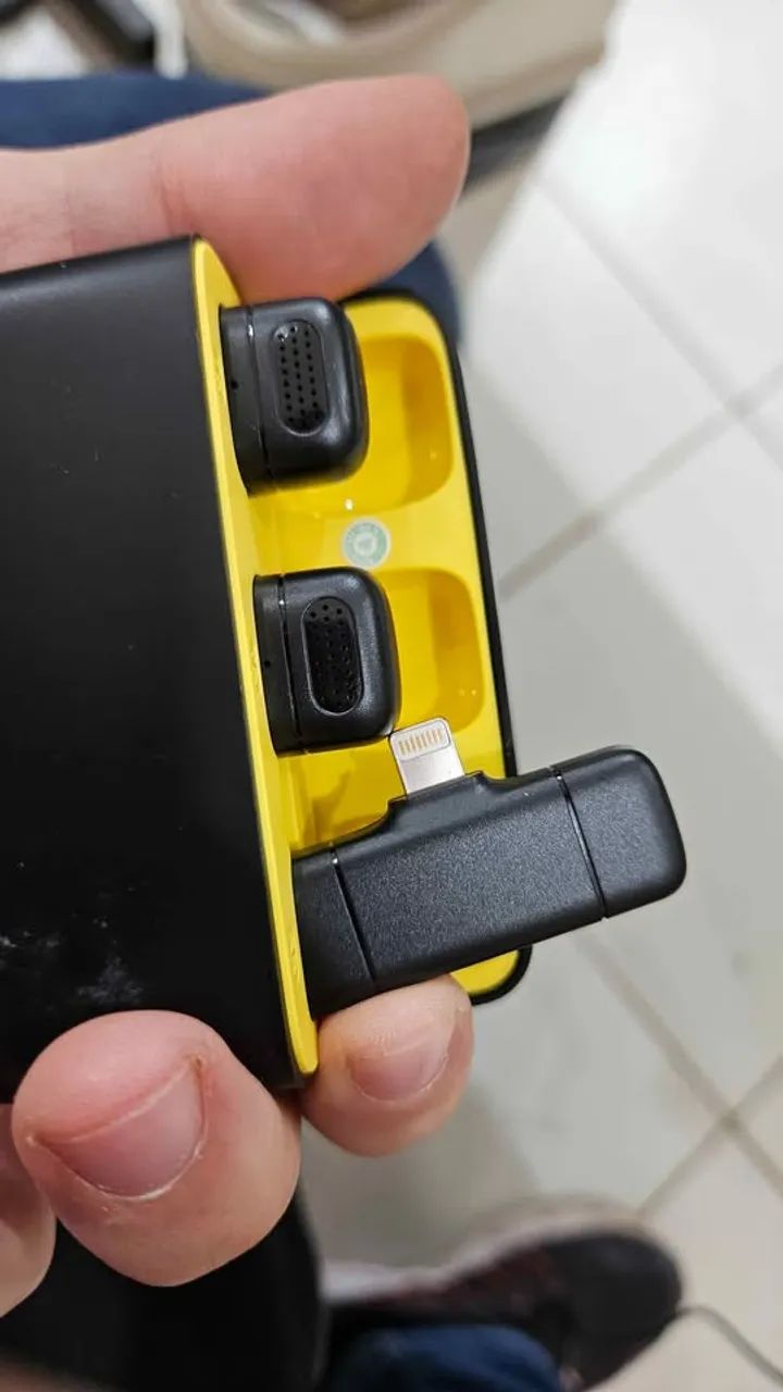 Microfone sem fio duplo para iphone - Foto 2