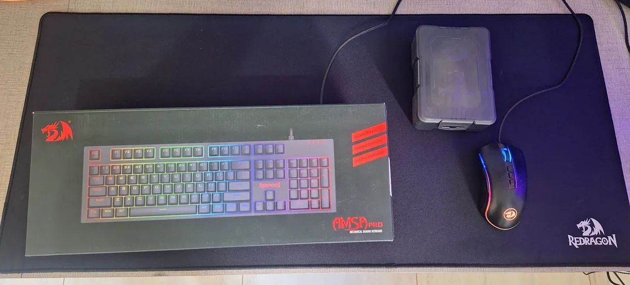 Kit redragon mouse teclado mousepad - Foto 2