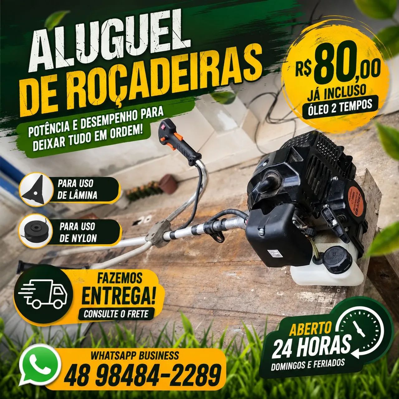 Roçadeira aluguel 