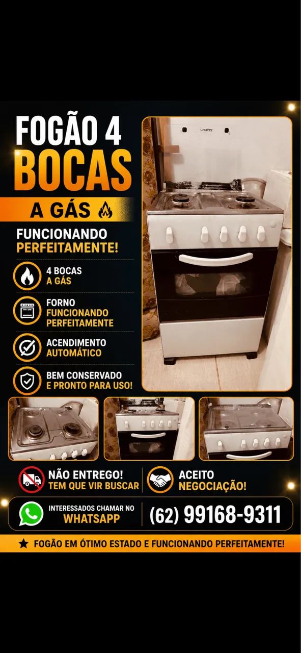 Fogão 4 bocas 