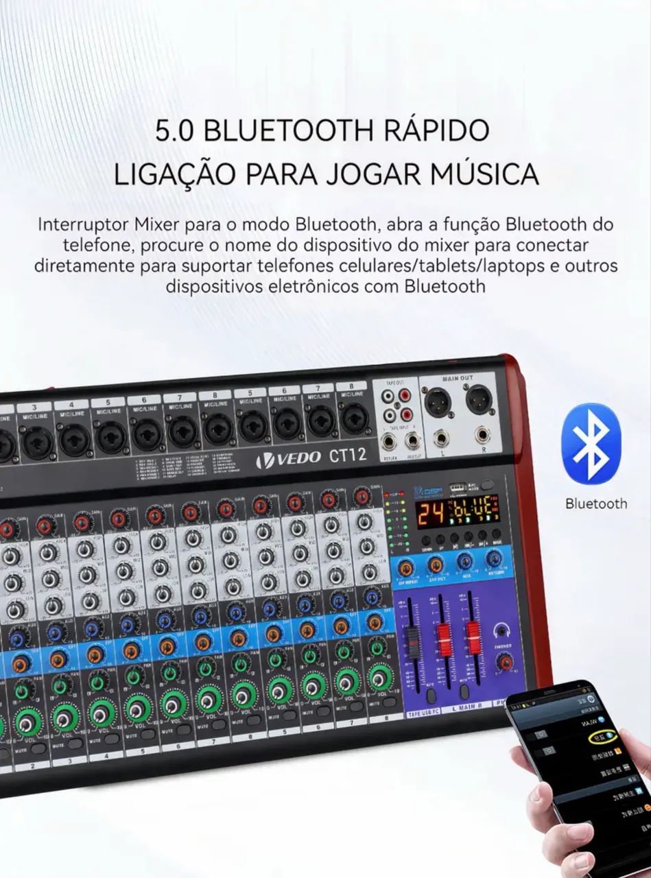 MESA DE ÁUDIO CT12 - VEDO - Foto 2