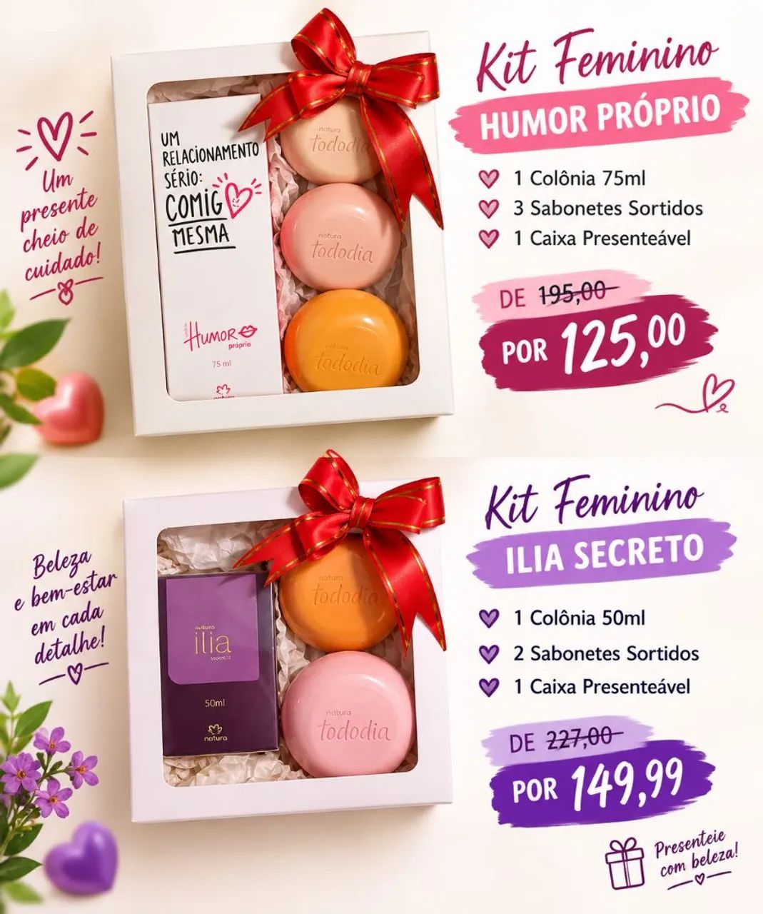 Kits Masculinos e Femininos Natura  - Foto 4