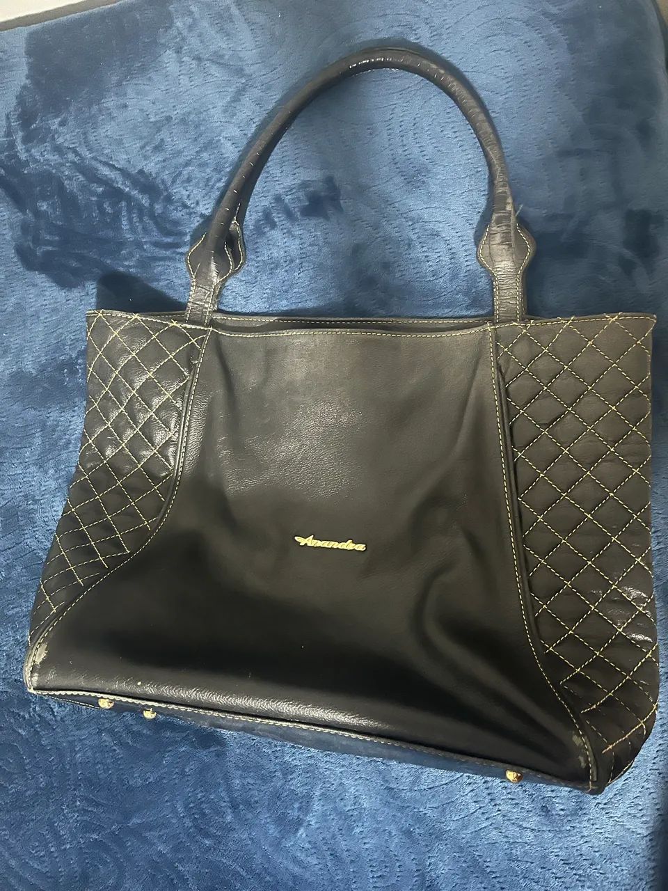 Bolsa de couro grande da Anandra