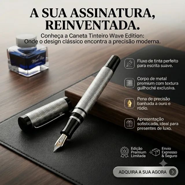 Caneta tinteiro metal