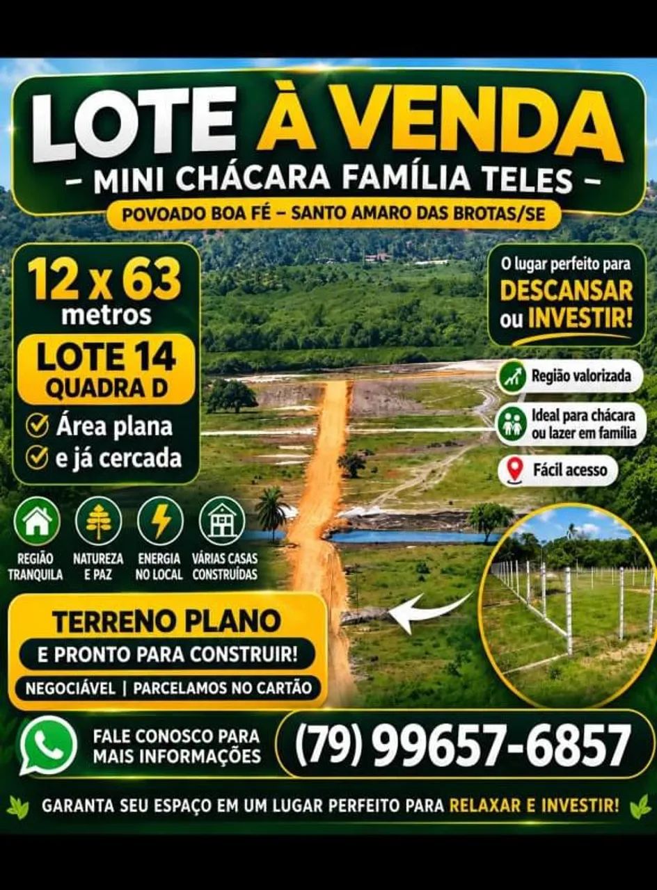Lote mini chacaras Família Teles