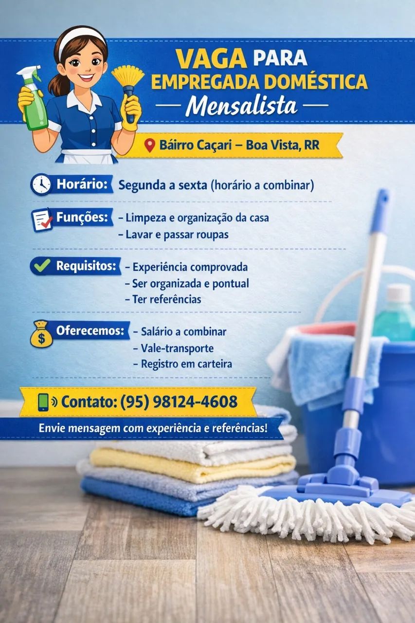 Vaga para Empegada doméstica 