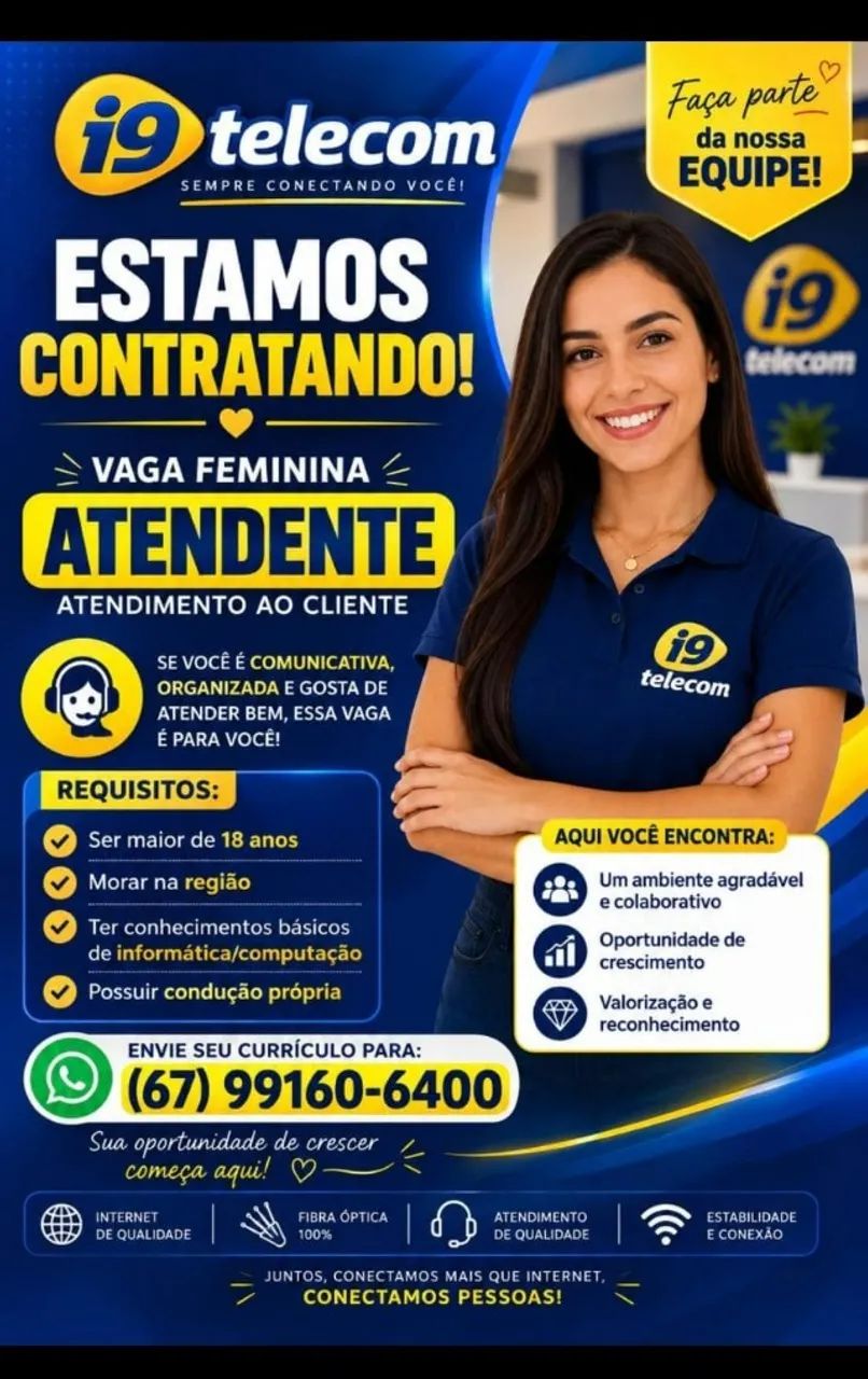 VAGA DE ATENDENTE.