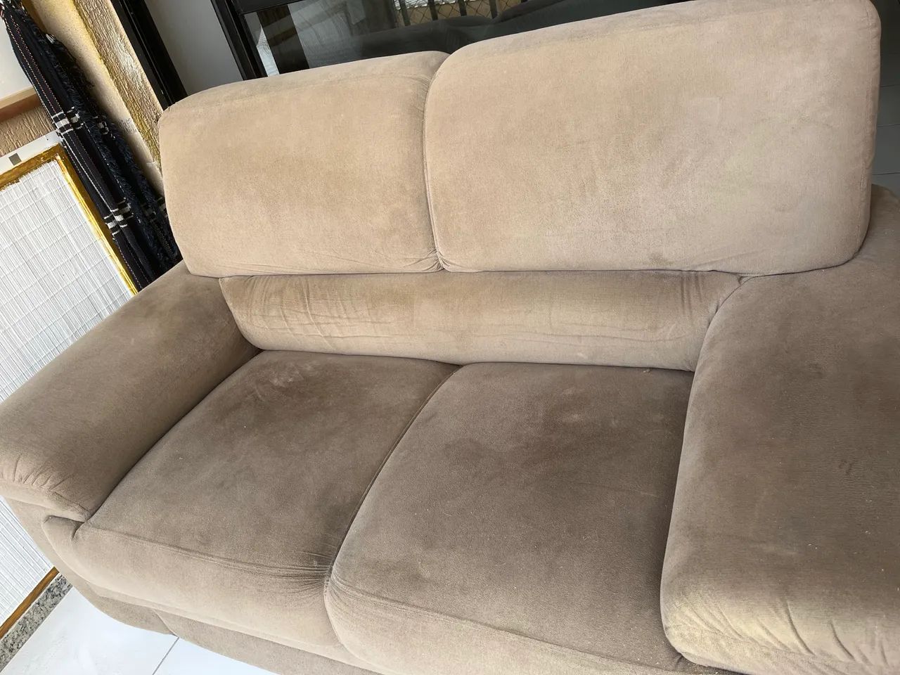 Sofá dois lugares marrom - Foto 3