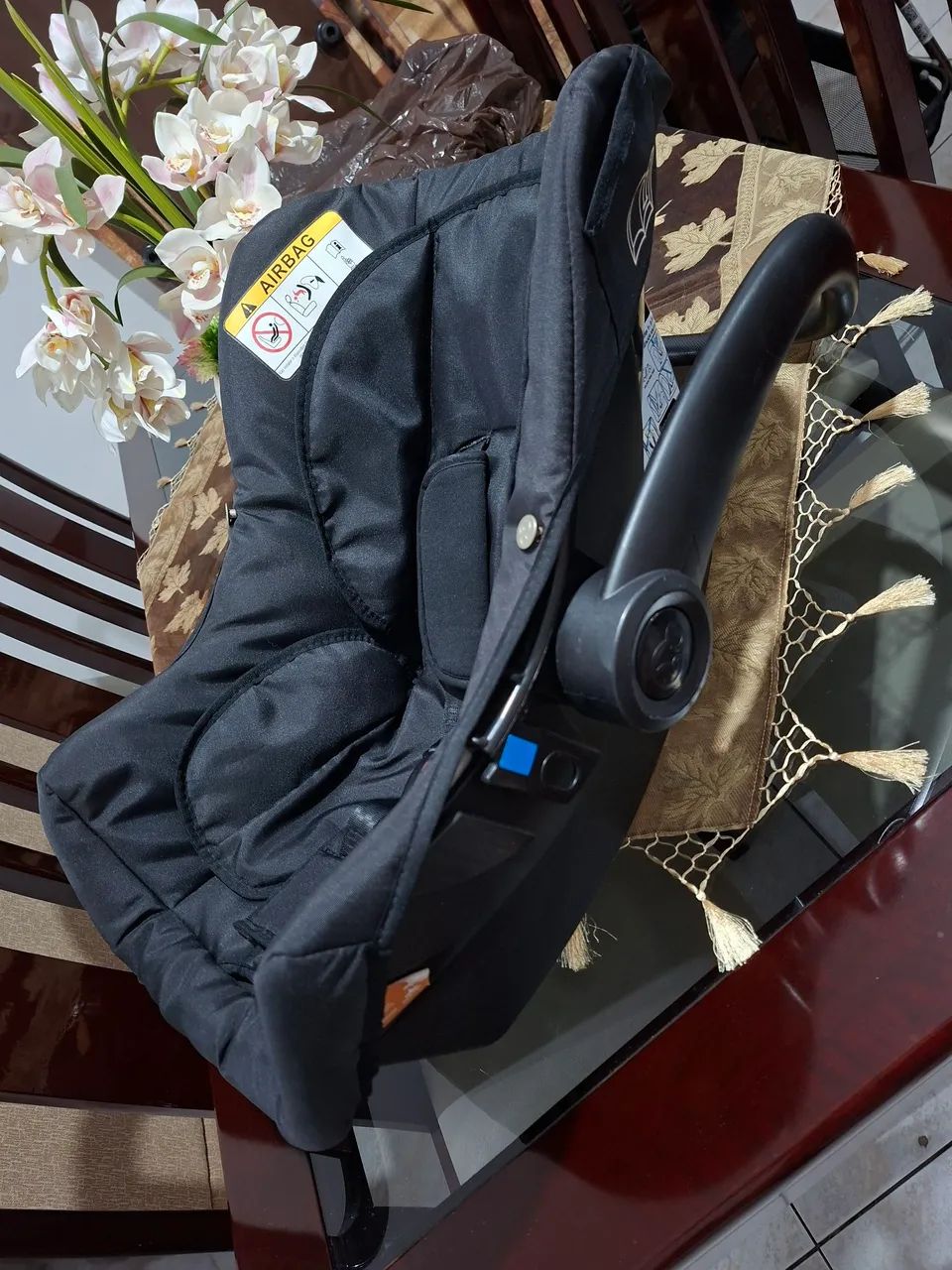 Carrinho de bebê Cross Trail, bebê conforto e base veicular Galzerano - Foto 5