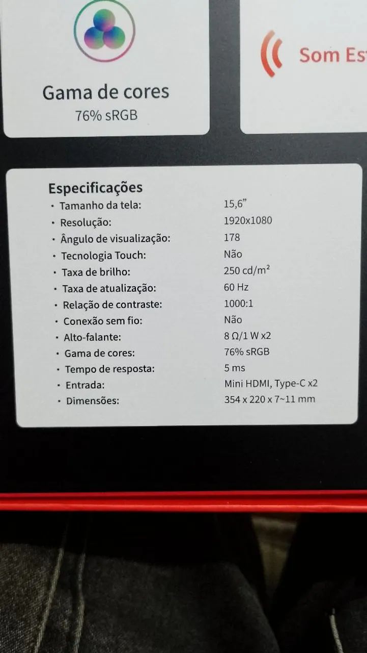 Monitor portátil 15,6 pol - Foto 4