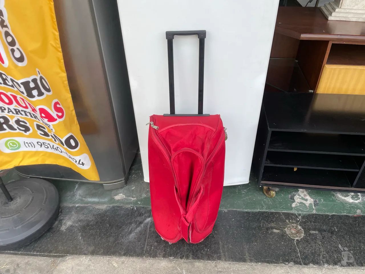 Bolsa Mala de Viagem Vermelha com Rodinhas 