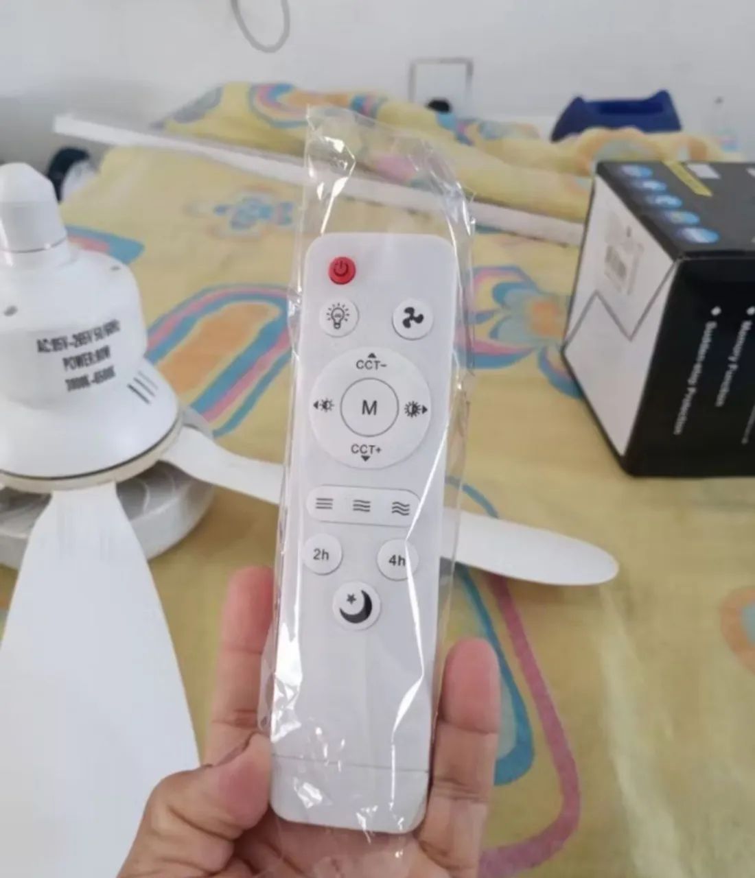 Ventilador de teto e lâmpada para bocal - Foto 4