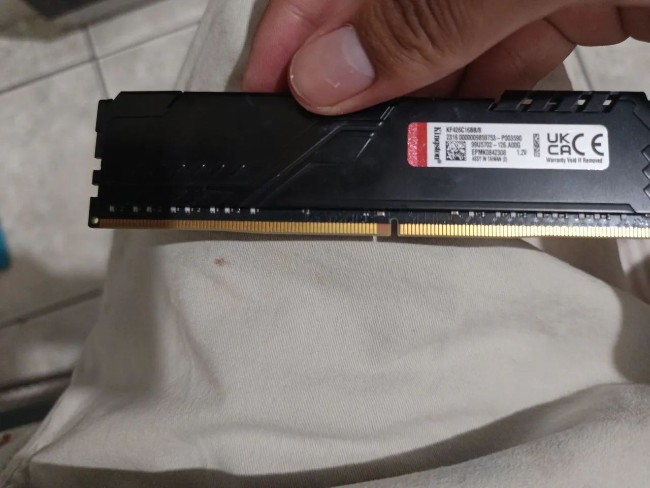 Memória RAM Kingston Fury Beast 8gb de 2666mhz - Foto 2