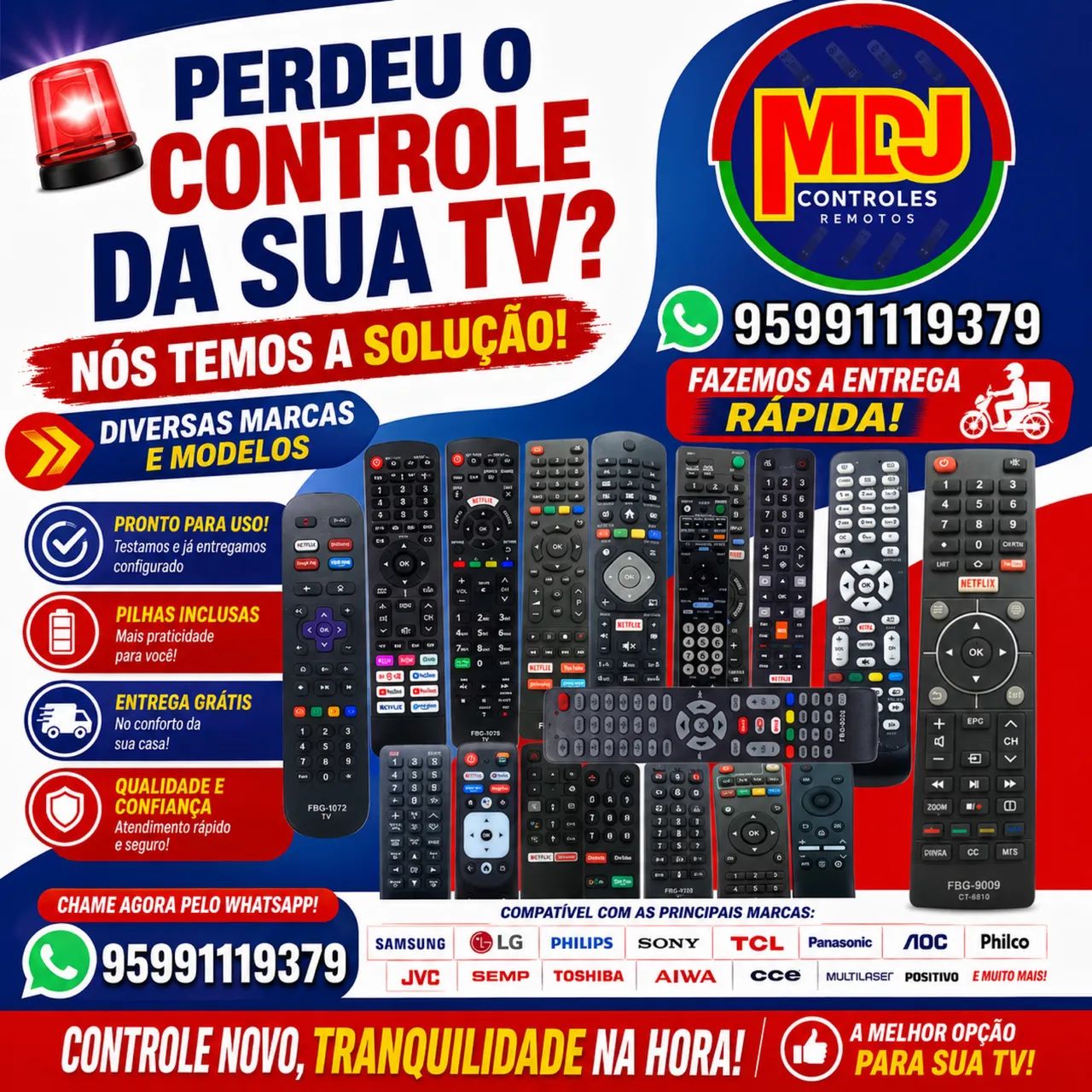 Controles pra tv 