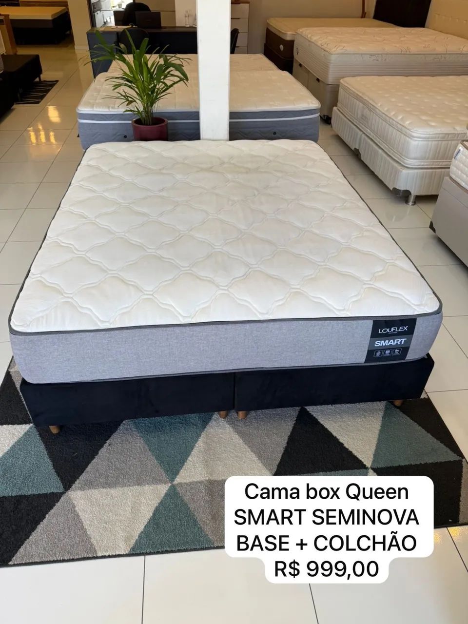Cama box QUEEN COM COLCHÃO QUEEN SMART - Entrego!  - Foto 4