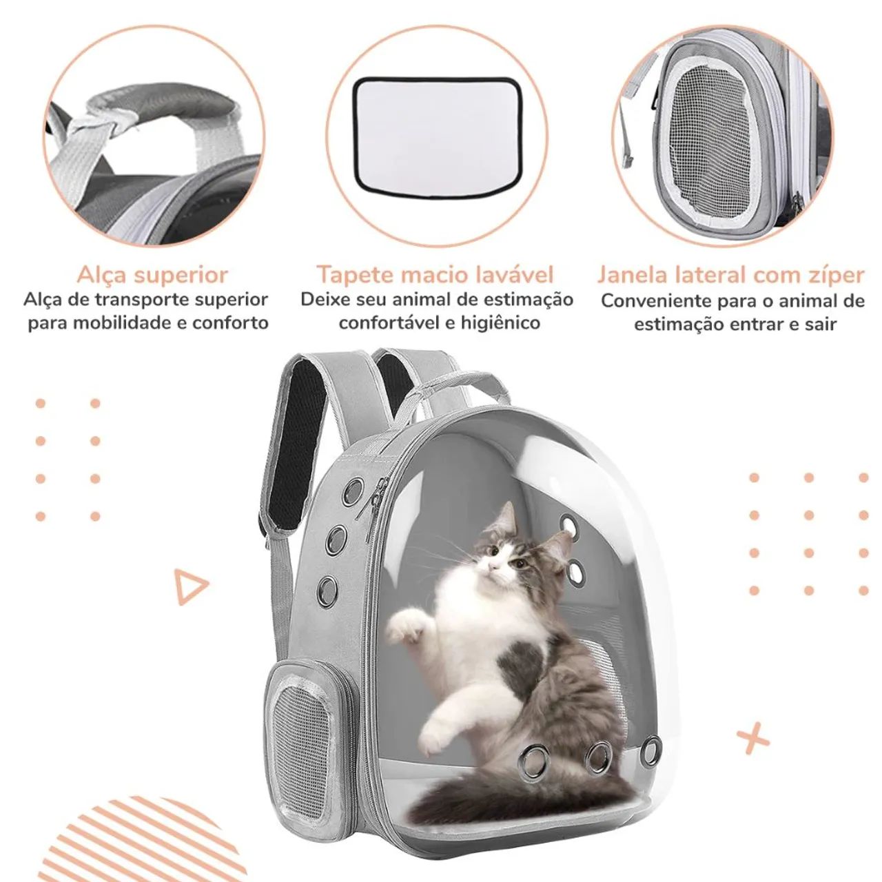 Mochila Transporte de Pets - NOVA - Foto 3