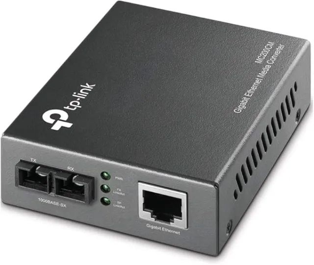 Par Conversor de Fibra Multimodo TPLink MC200CM