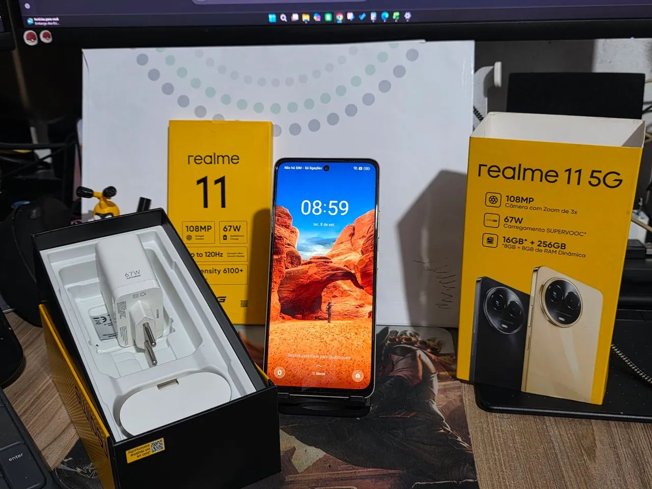 Smartphone Realme 11 5G - 256GB - Glory Gold - Foto 2