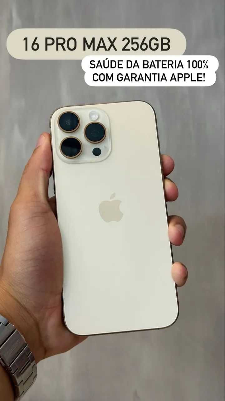 iPhone 16 Pro Max 256GB Com garantia Apple - Saúde da bateria 100% - Foto 3
