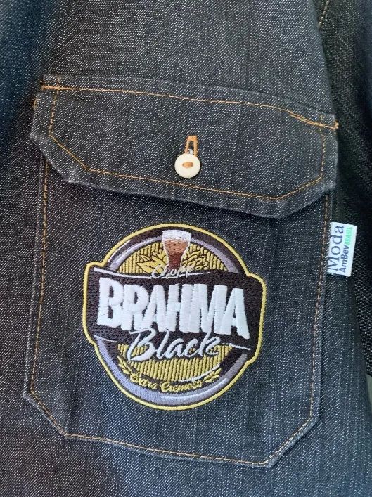 Camisa jeans Brahma chopp black  - Foto 3