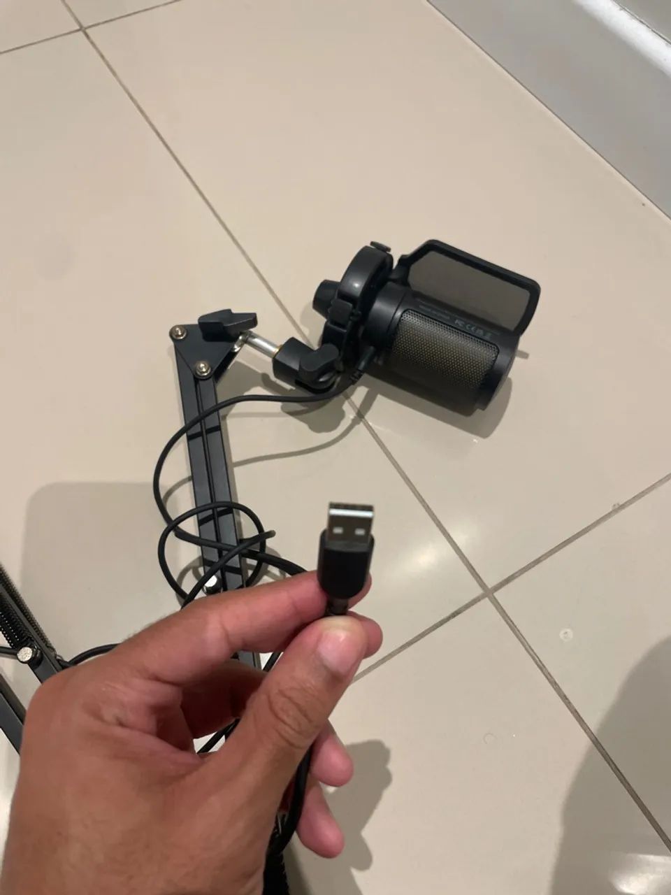 Microfone Fifine USB + Braço Articulado Completo - Foto 4