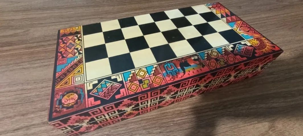 Tabuleiro de xadrez artesanal peruano - Foto 4