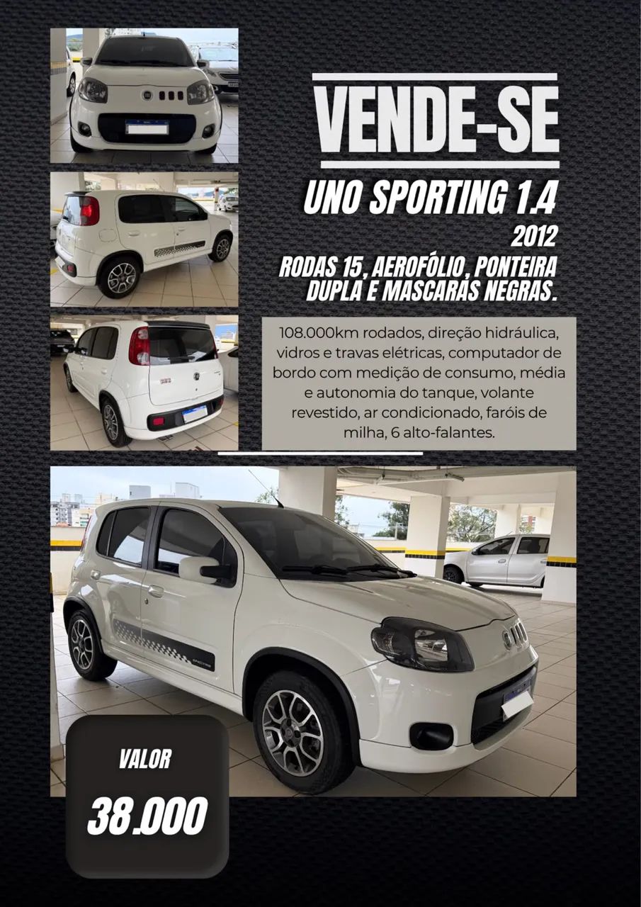 Fiat Uno Sporting 1.4 EVO Fire Flex 8V 4P 2012 - Foto 2