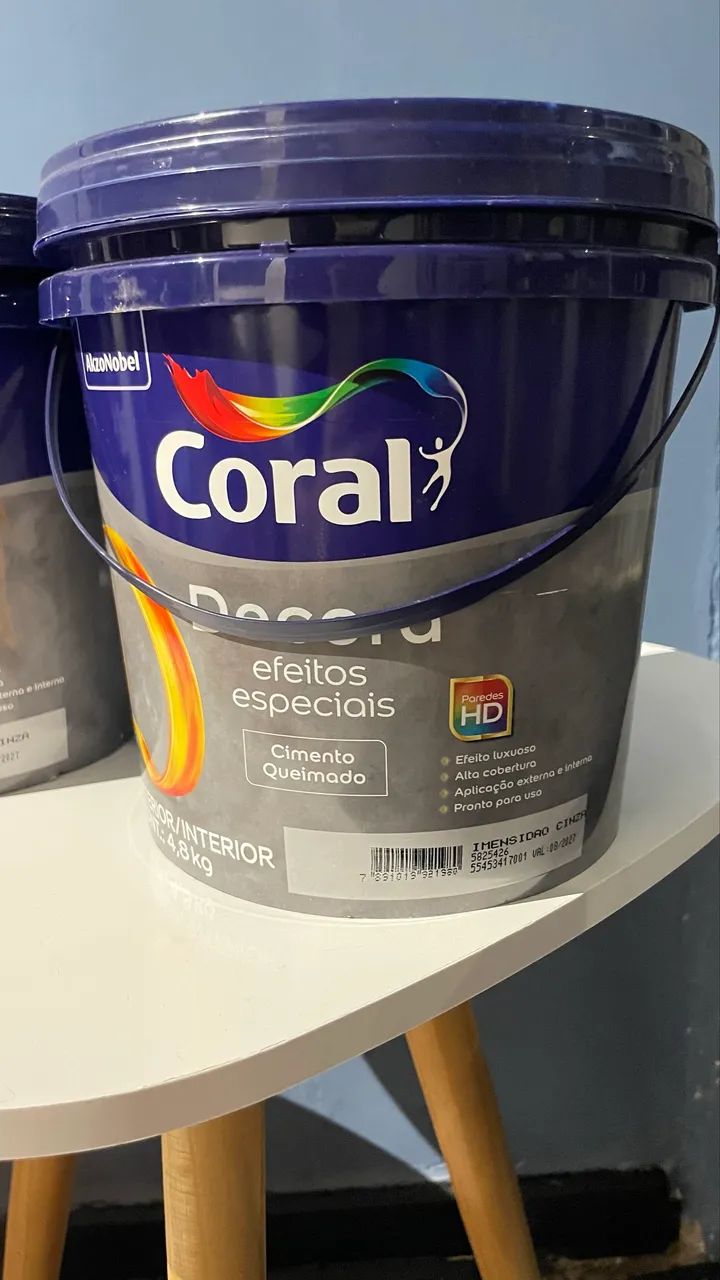 2 Baldes cimento queimado coral 4,8kg
