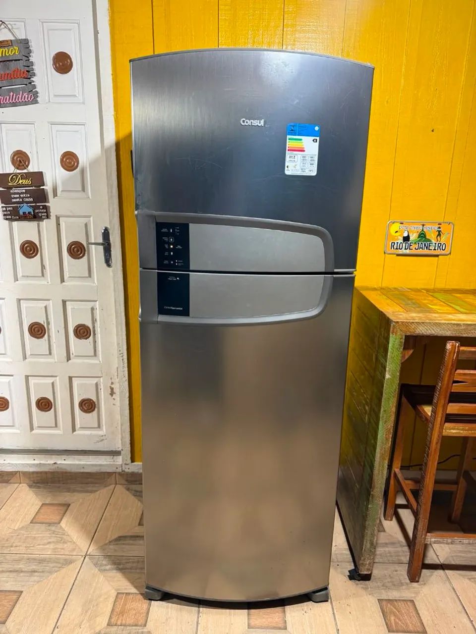 Geladeira Consul bem estar inox frost free (entrego)